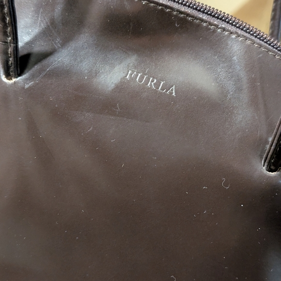Furla Brown Leather Shoulder Bag Timeless Design - Picture 10 of 11